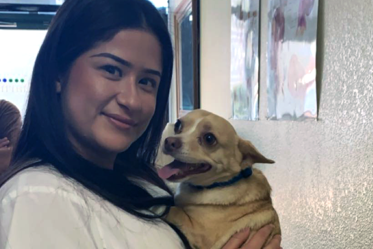 LV Pharmacy Tech, Helen, with her dog